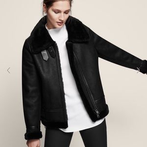 REISS SHORT SHEARLING JACKET